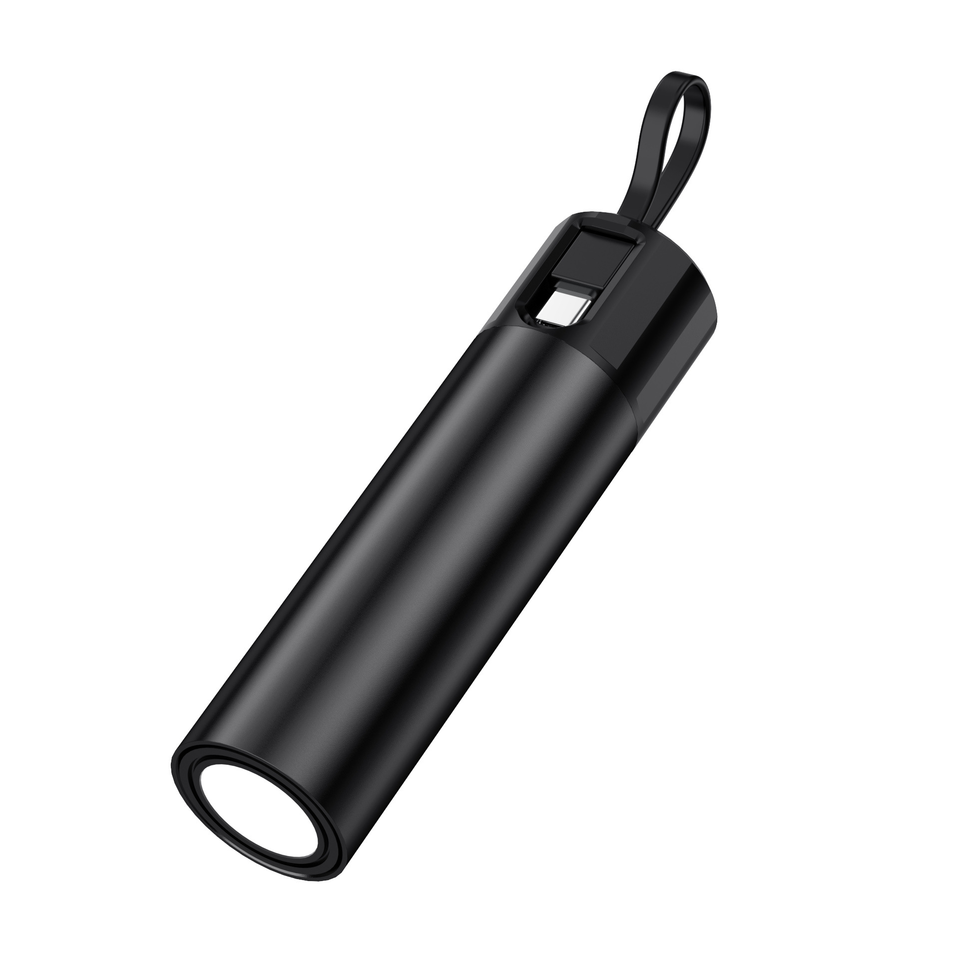 Mini Portable Charger Cable Detachable Battery Power Bank with LED Strong Flashlight