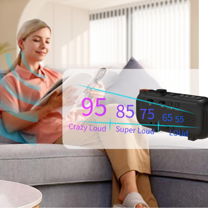 Simple LED Clock-Controlled Projection Clock Electronic Display Temperature and Humidity Alarm Clock Student Smart Bedside Plug-in Clock
