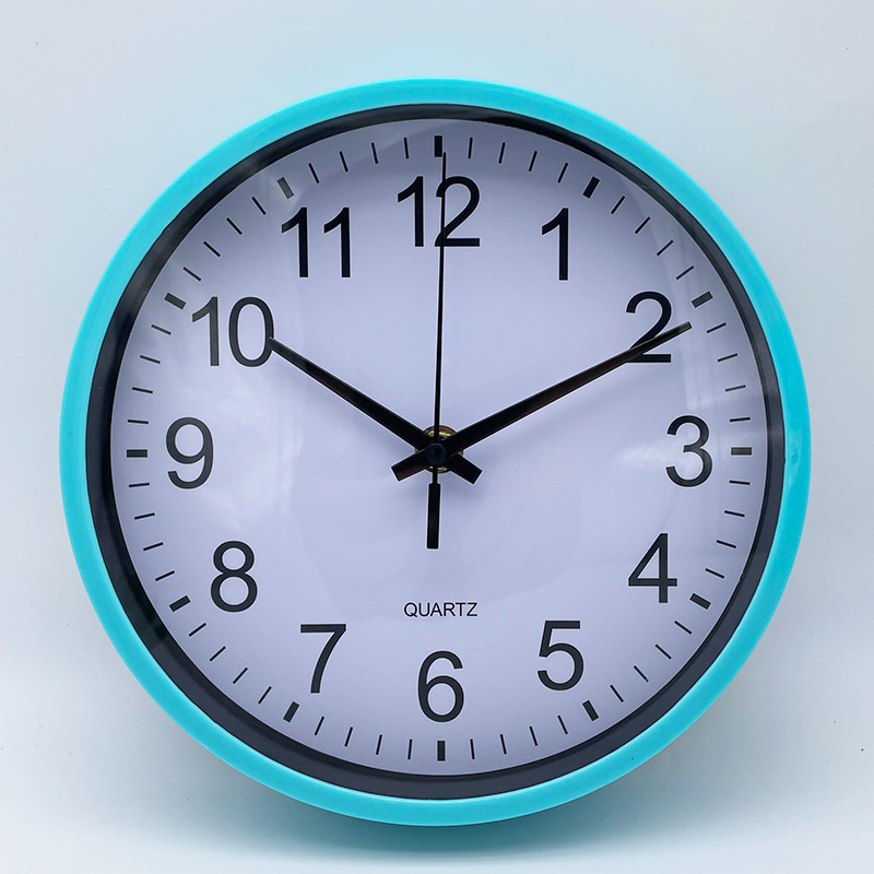 8-Inch Quartz Silent Wall Clock Kangbas Movement Simple Round Living Room Colorful Clock