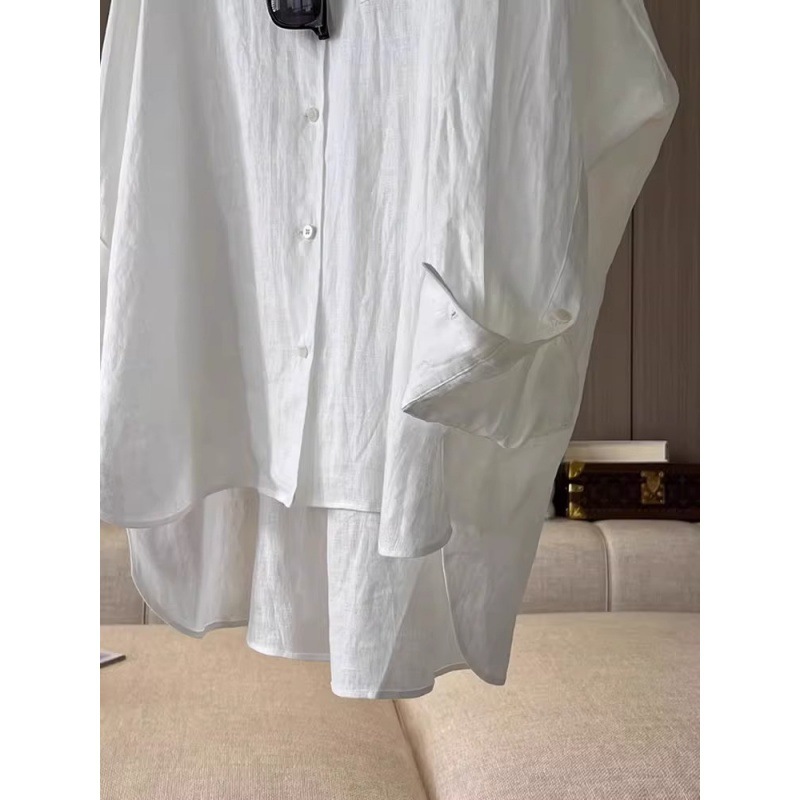 White Sun Protection Long Sleeve Shirt Jacket Women Summer Thin Cardigan Outerwear Blouse Top
