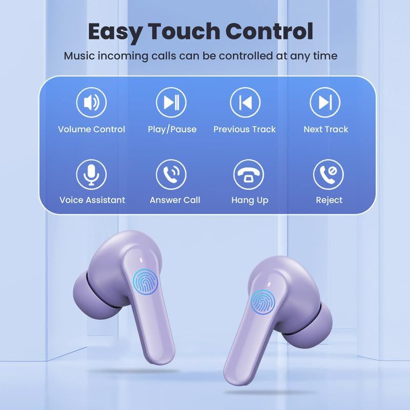 IVANTE Private Mold S18 Wireless Dual-Mic ENC Call Noise Reduction Low Latency Battery Display TWS Bluetooth Headphones