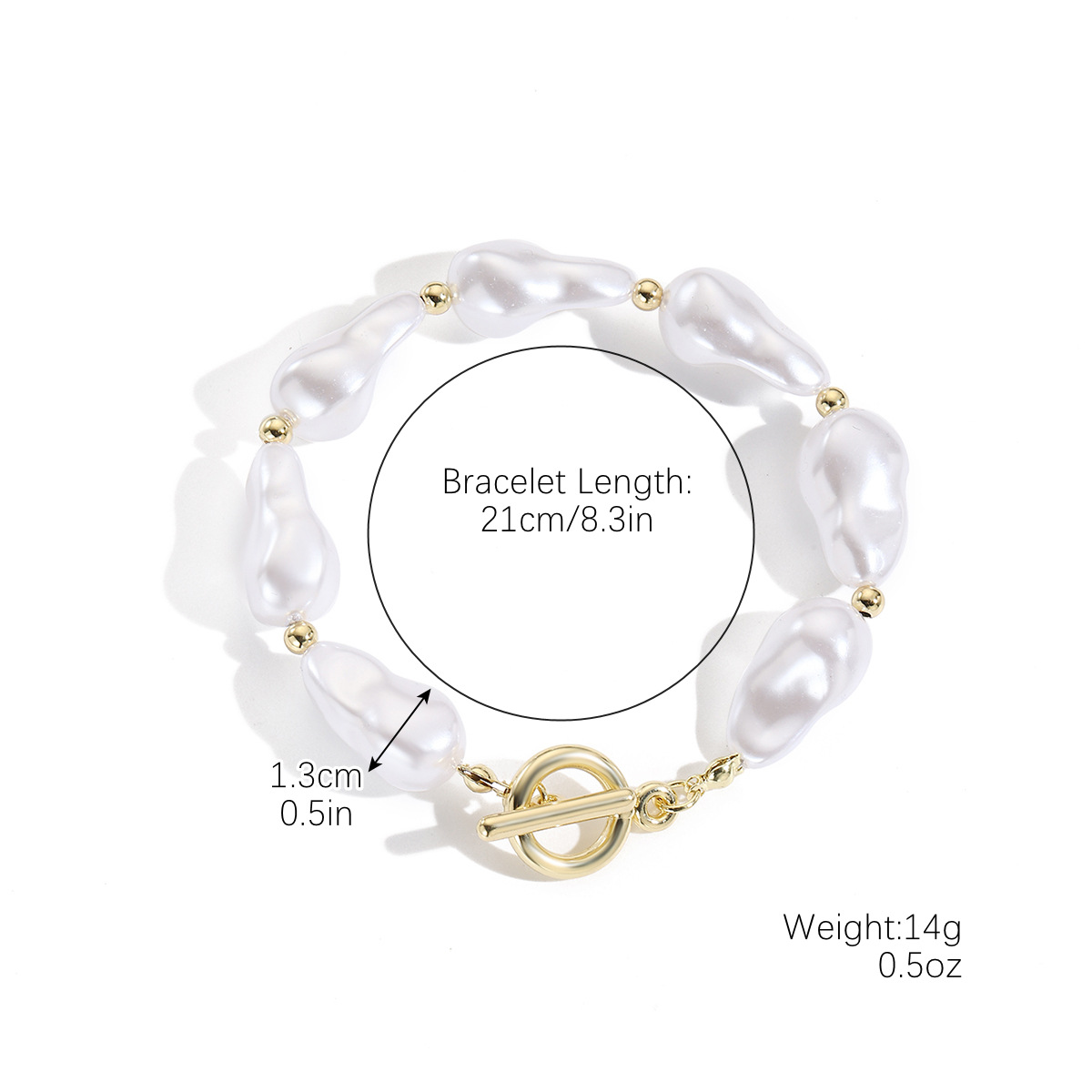 Baroque pearl bracelet bead bracelet irregular shaped pearl bracelet