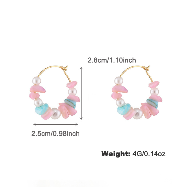 Kenjie original new colorful pearl shell handmade beaded necklace for women earrings