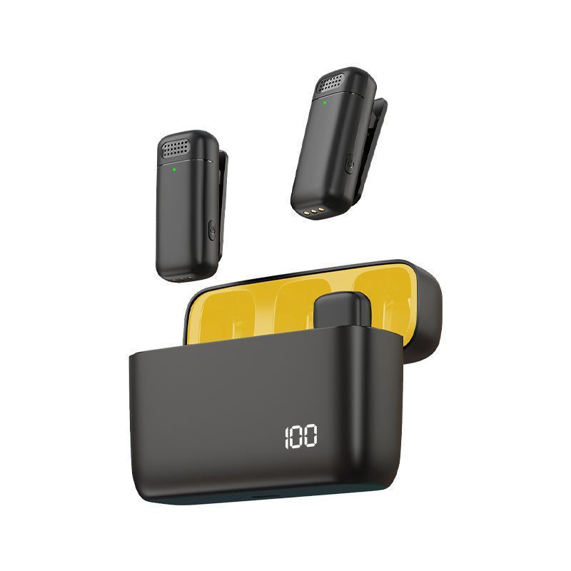 K6 Wireless Clip-on Microphone with Charging Case, for Mobile Outdoor Live Streaming, Video Recording, Noise Reduction Microphone