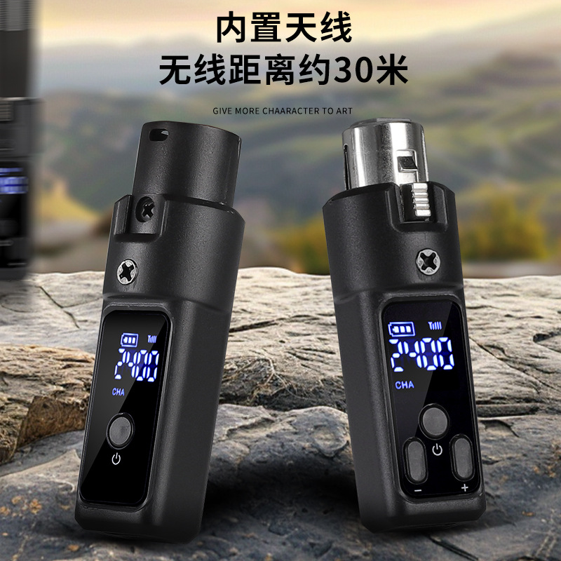 Microphone Wired to Wireless Converter Device Signal Receiver Transmitter Transmission Capacitive Dynamic Microphone