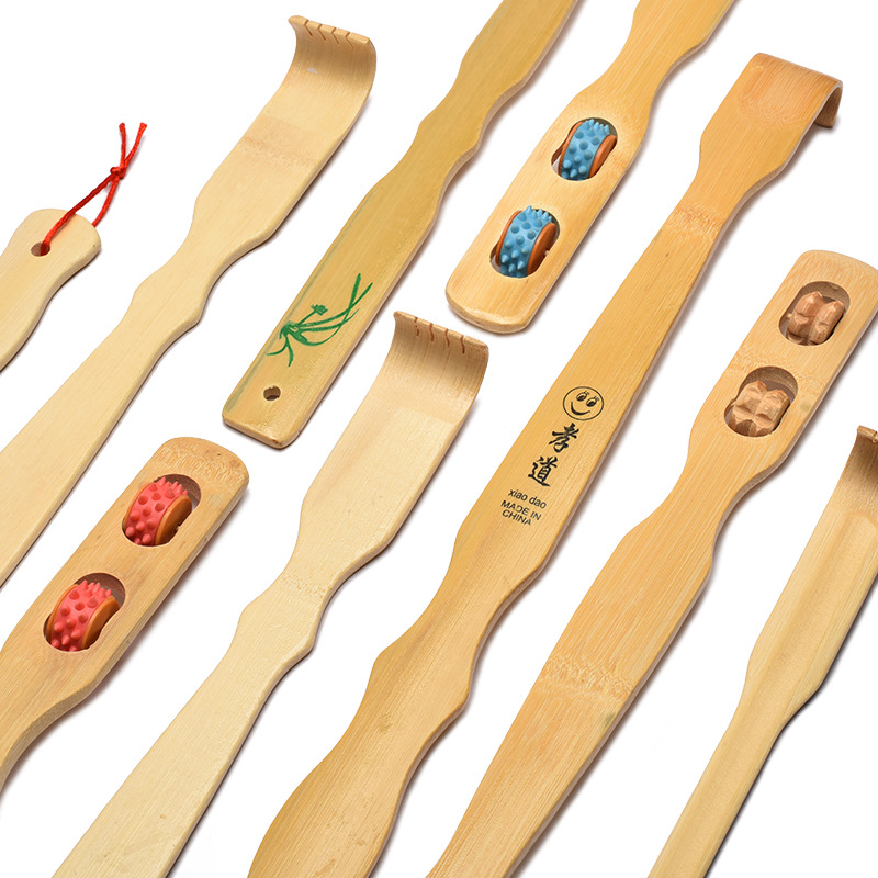 Bamboo back scratcher for elderly, filial son hand-carved back scratcher, itch scratching tool