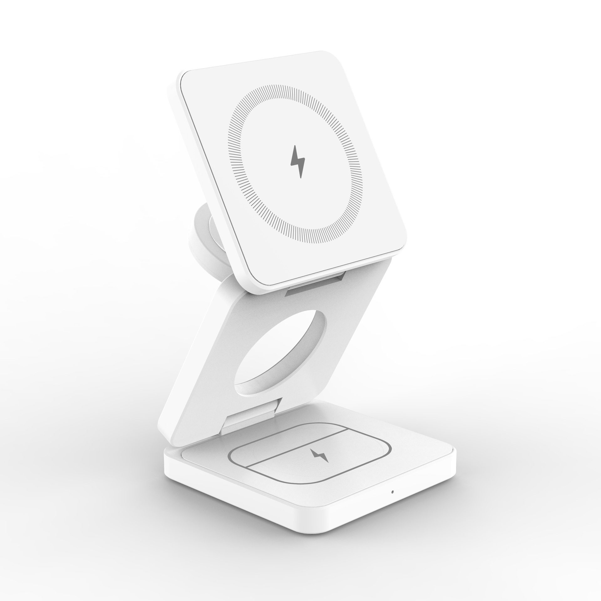 3-in-1 Magnetic Foldable Wireless Charger for Apple Phones, Earphones, Watch