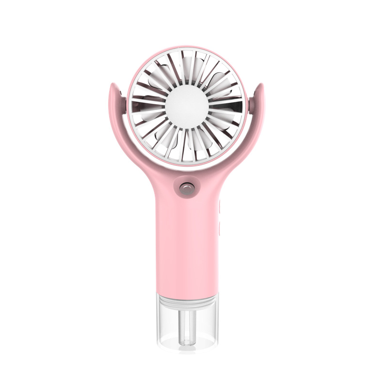 New Spray Fan USB Charging Portable Neck Fan Student Dormitory Portable Hydrating Cooling Small Fan
