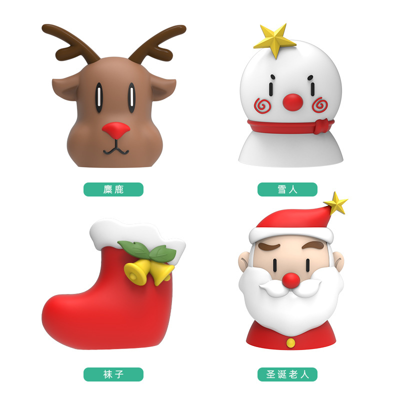 Christmas Cartoon Bluetooth Speaker Cute Mini Santa Claus Reindeer Bluetooth Speaker Gift