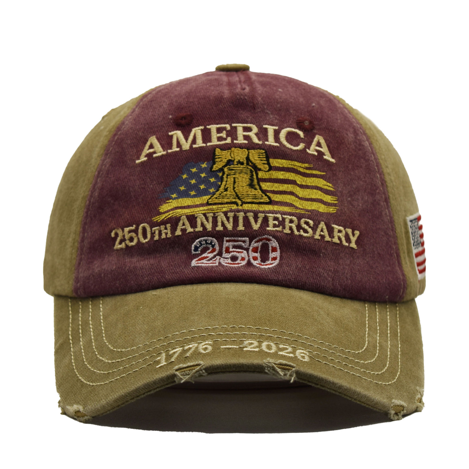 Embroidered US 250th Anniversary Cap Sun-Protective Baseball Cap