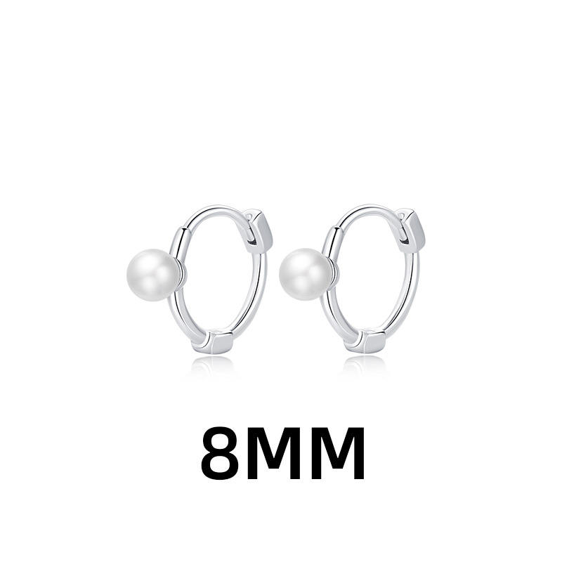 Pearl Ear Cuff Stacking Earring Hoop Circle Earring
