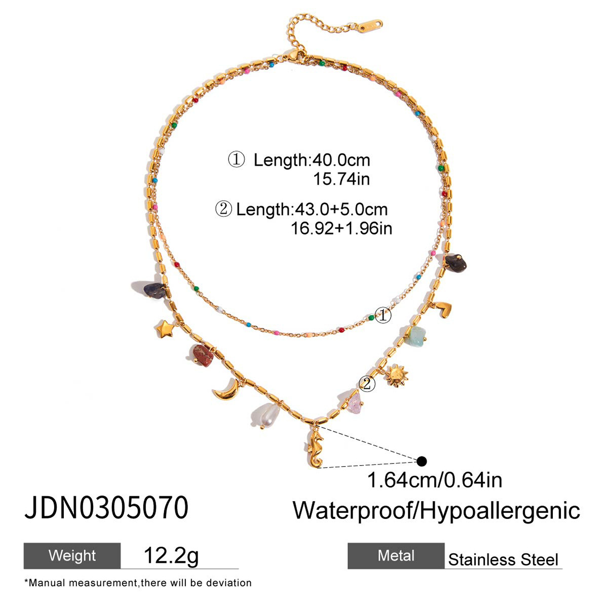 Jieding titanium steel pearl necklace niche collarbone chain accessories women stainless steel neck ornament