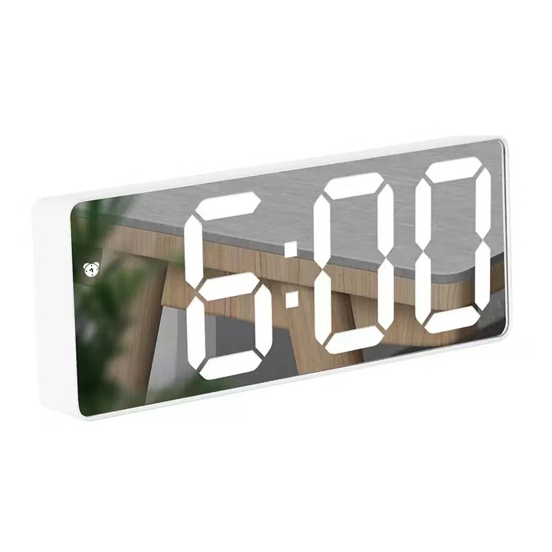 LED mirror alarm clock, multi-functional clock makeup mirror alarm clock, battery and plug-in dual use