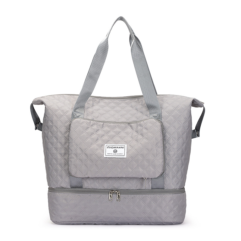 Waterproof Foldable Travel Bag with Wet-Dry Separation, Yoga Fitness Bag, Can Be Used on Trolley, Shoulder Sports Bag