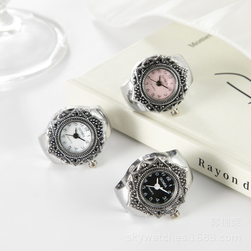 //EB Rivet Heart Octagonal Ring Watch