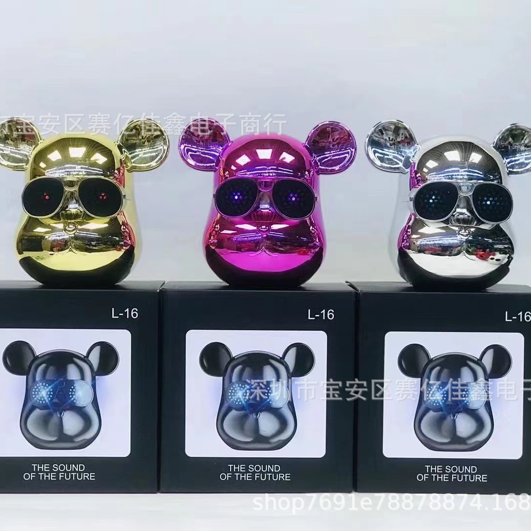 Private Mold Violent Bear Bluetooth Wireless Speaker Bear Head Speaker HIFI Bass Gift Single Souvenir