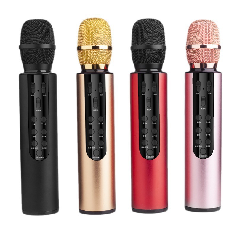 New M6 Microphone Wireless Bluetooth Capacitor Speaker Dual Speaker Microphone Audio All-in-One Microphone Sound Card