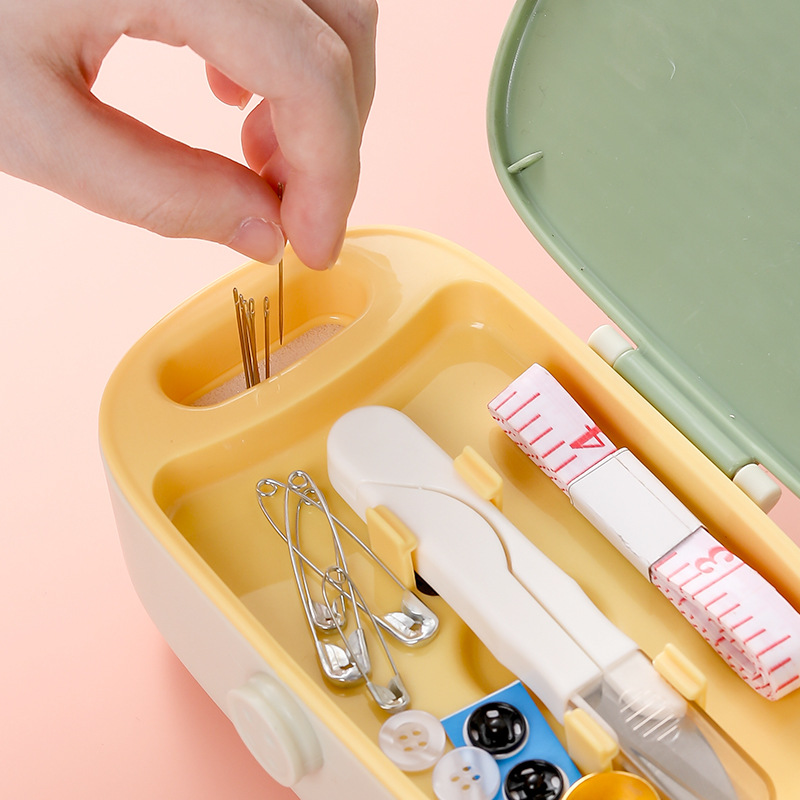 Sewing needle storage box household hand sewing multifunctional portable sewing box sewing kit sewing clothes tool threader