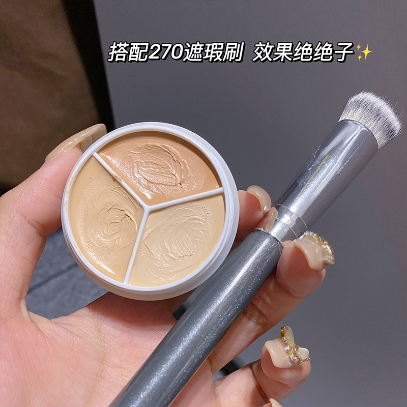 Sweet Mint Three-Color Concealer Cover Spots Acne Marks Dark Circles Tear Trough Contour Foundation Cream