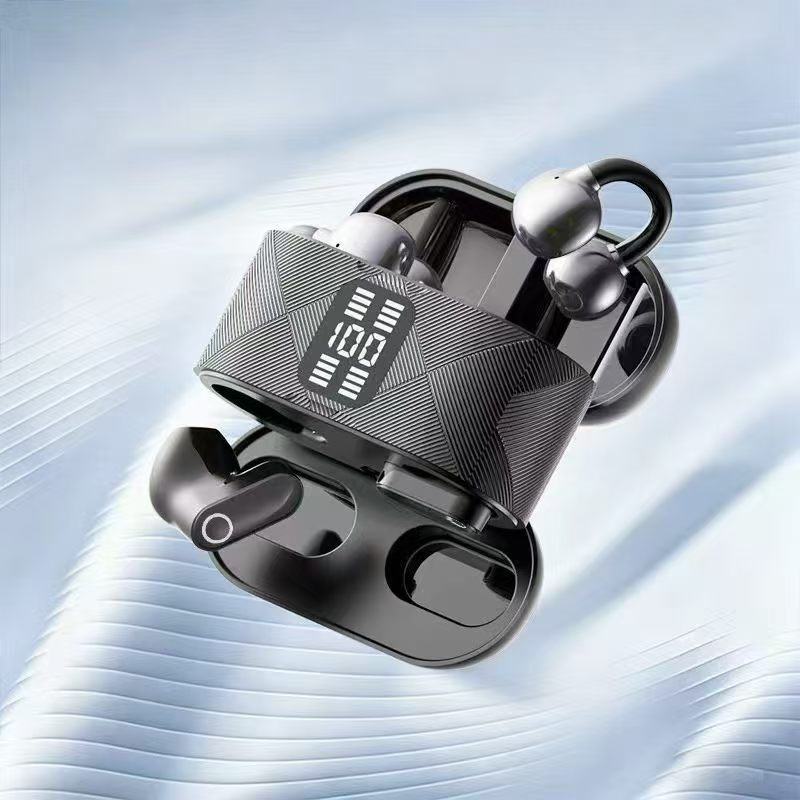 B63 Twin Wireless Bluetooth Earbuds 2-in-1 In-ear Clip Ear 1-to-2 Sleep Earbuds In-ear
