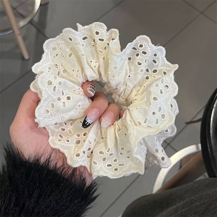 20#双层米白蕾丝边约15cm