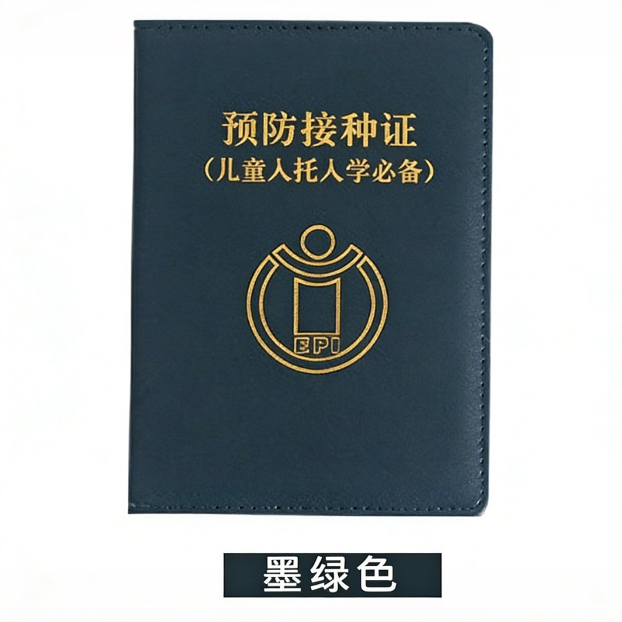 【加厚款】墨绿色疫苗本（小号）