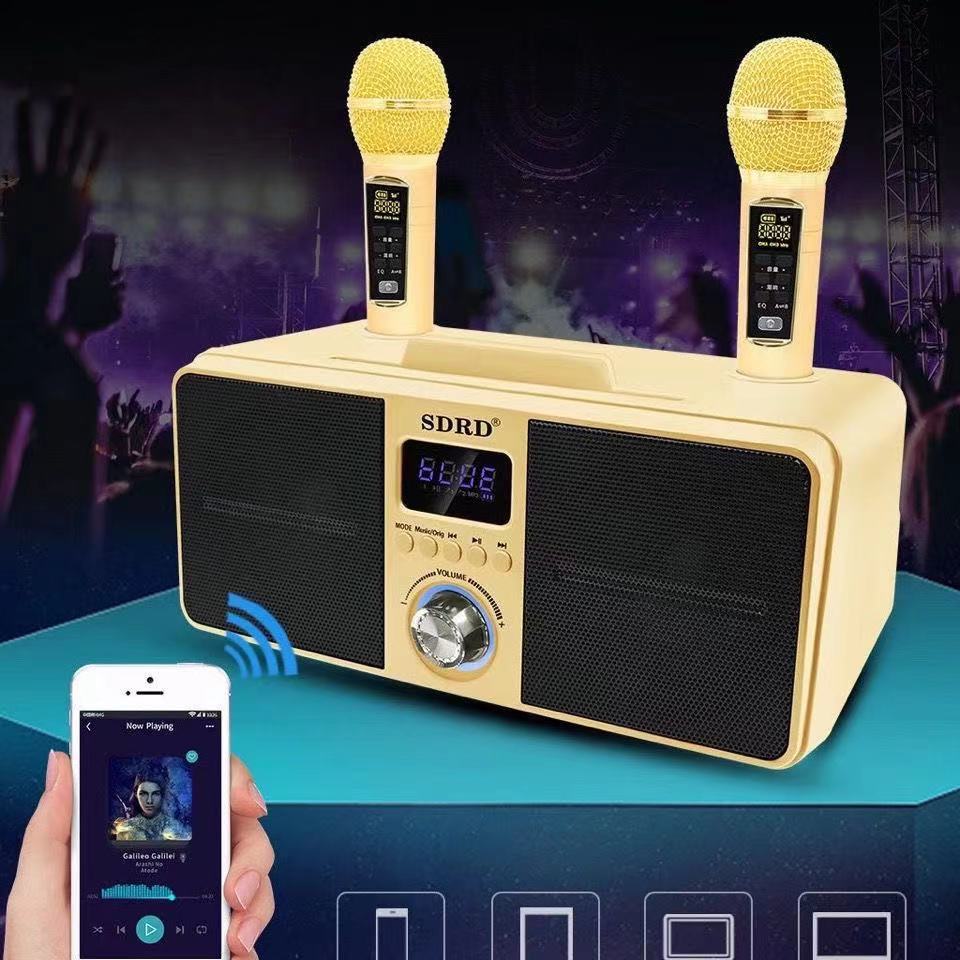SD309 All-in-One Connect TV Phone Singing KTV Wireless Microphone Bluetooth Speaker