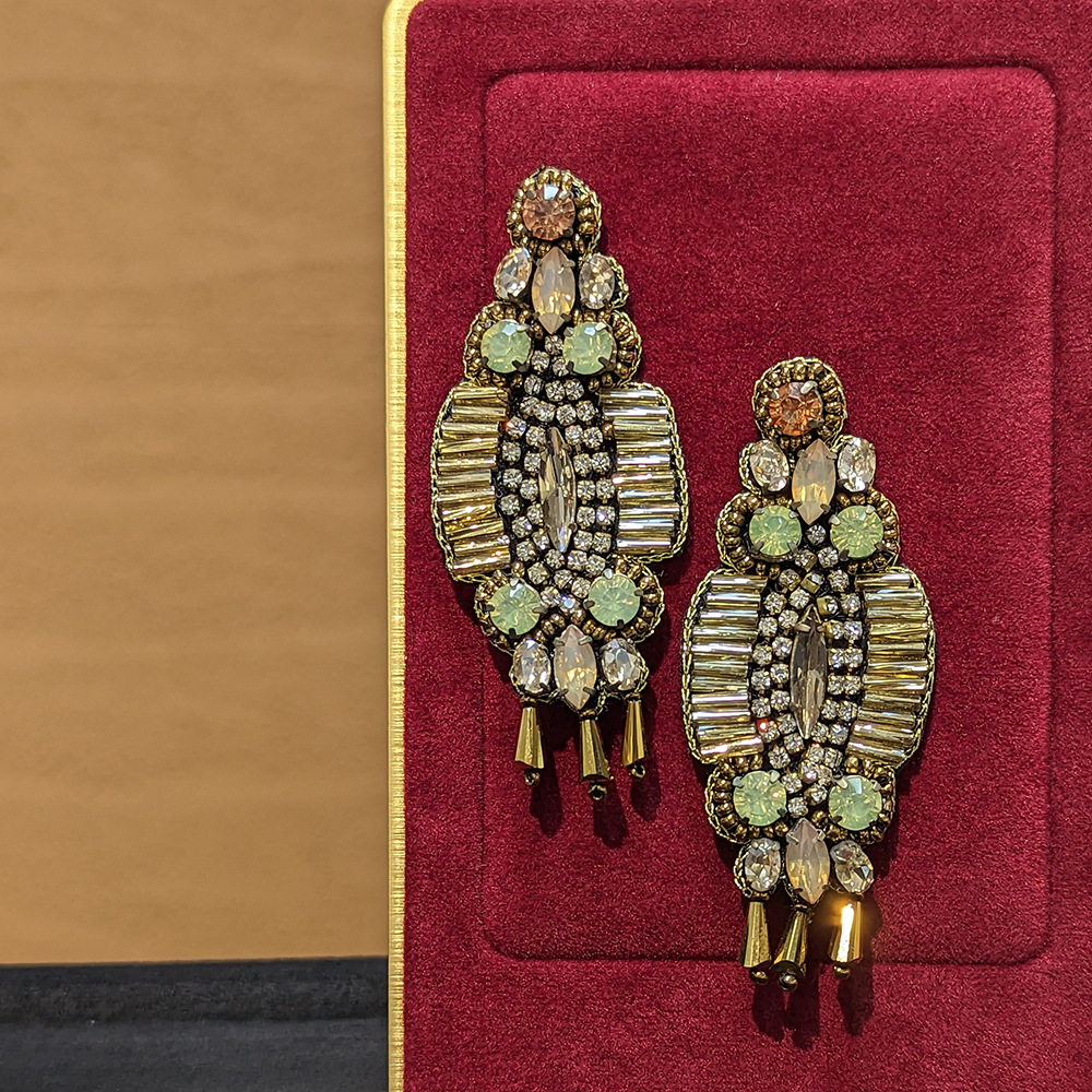 Best Seller! Exaggerated Handmade Beaded Fabric Tassel Vacation Earrings Collection