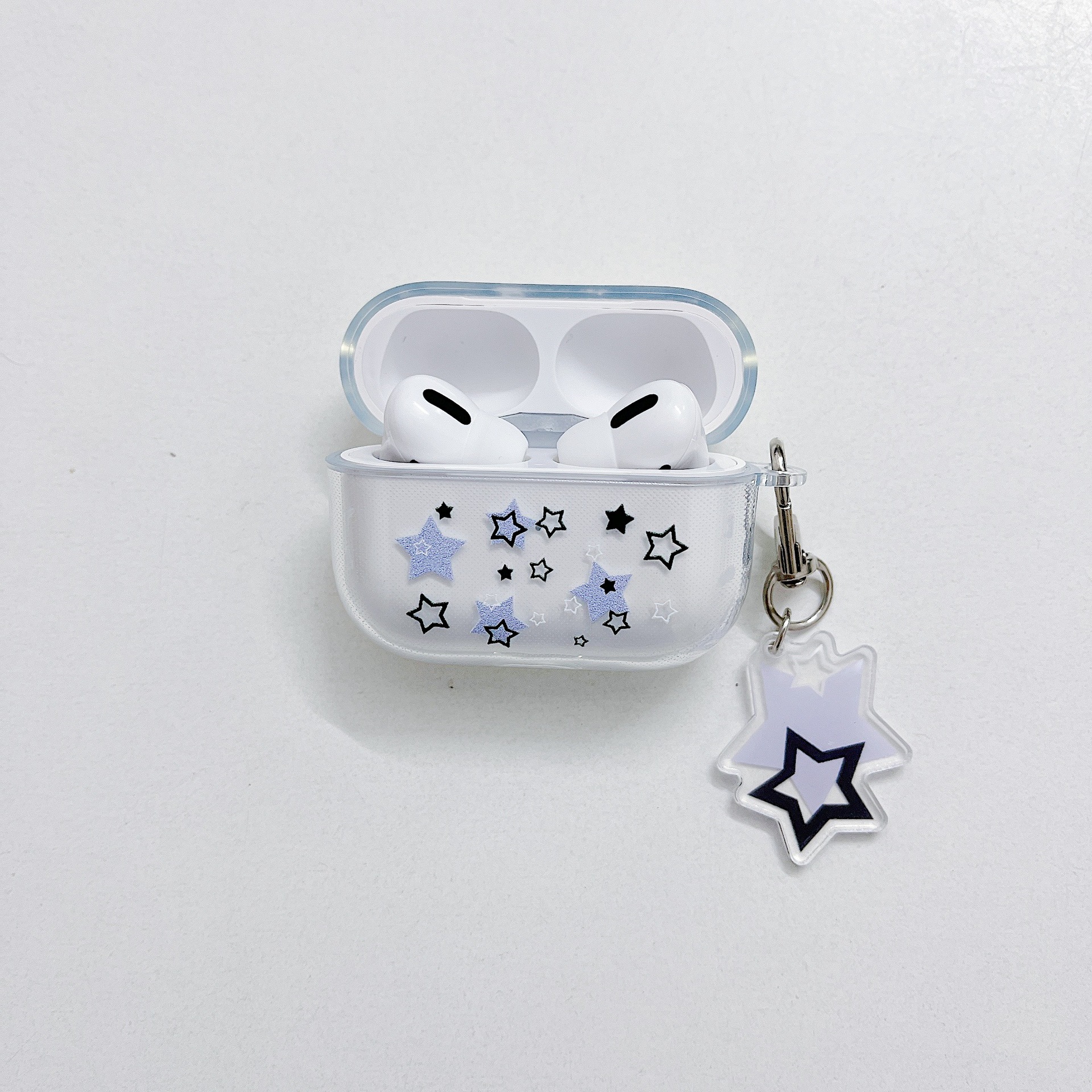 Star AirPods 1/2 generation protective case, transparent soft TPU anti-drop case for Apple Pro 3 earphones, 4