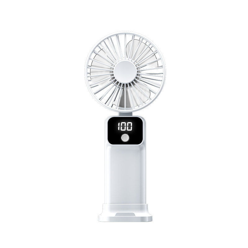 2026 Handheld Mini Fan Portable USB Rechargeable Long-lasting Student Outdoor Foldable Lanyard Fan Gift