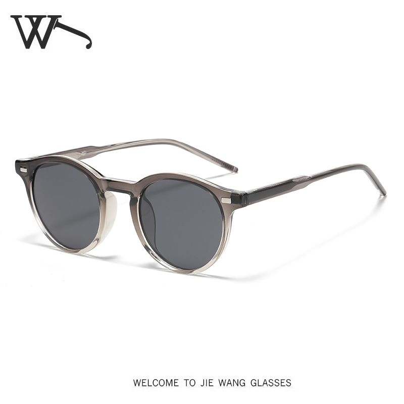 New Brown Round Frame Sunglasses TR Pin Leg UV Protection Polarized Sunglasses
