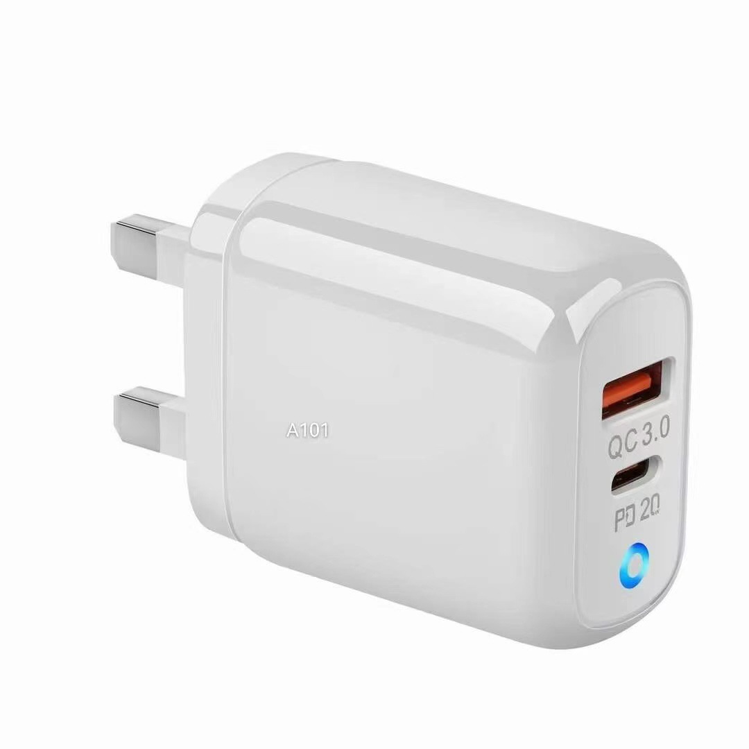 Charger for iPhone Android PD Charger Dual USB Fast Charger PD USB QC3.0 Charger Phone Flash Charging Head