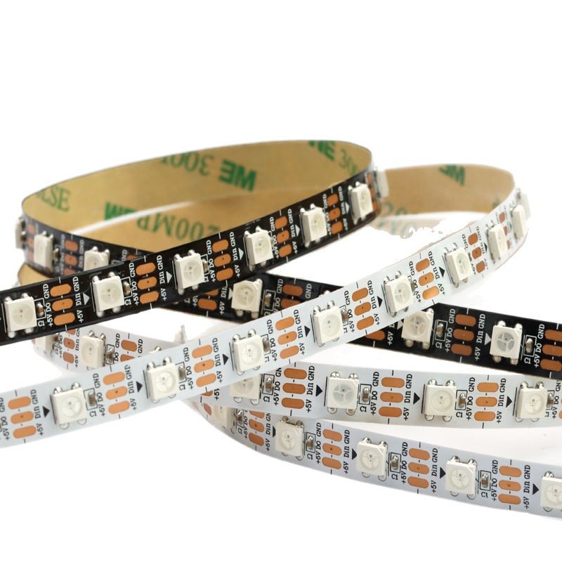 WS2812B magical color LED strip 5V full color light strip 5050 LED beads built-in IC colorful single point single control programmable