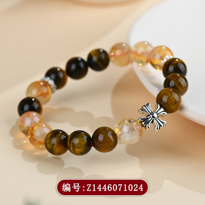 Z1446黄虎眼黄塔晶手链