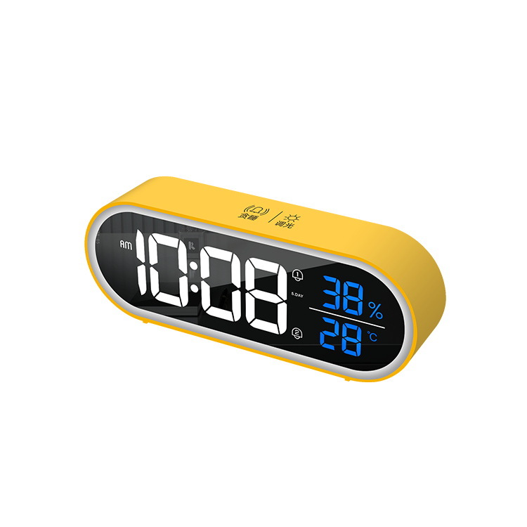 Gift Student Night Light Digital Alarm Clock Silent Smart LED Electronic Clock Multifunctional Music Alarm Clock