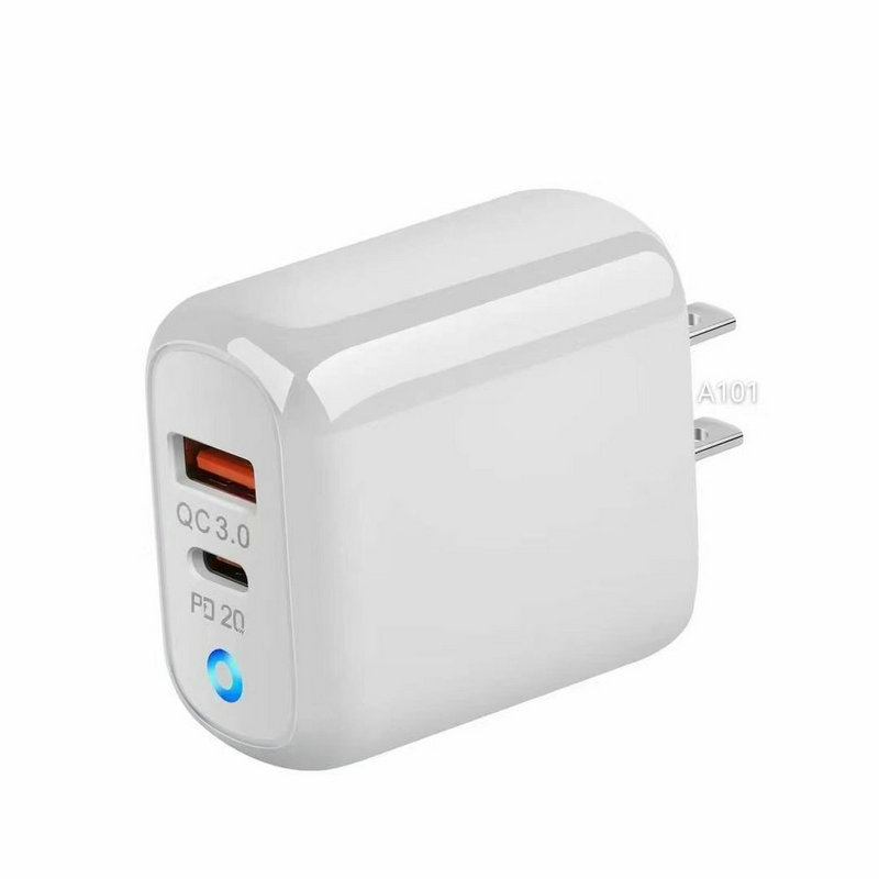 Charger for iPhone Android PD Charger Dual USB Fast Charger PD USB QC3.0 Charger Phone Flash Charging Head