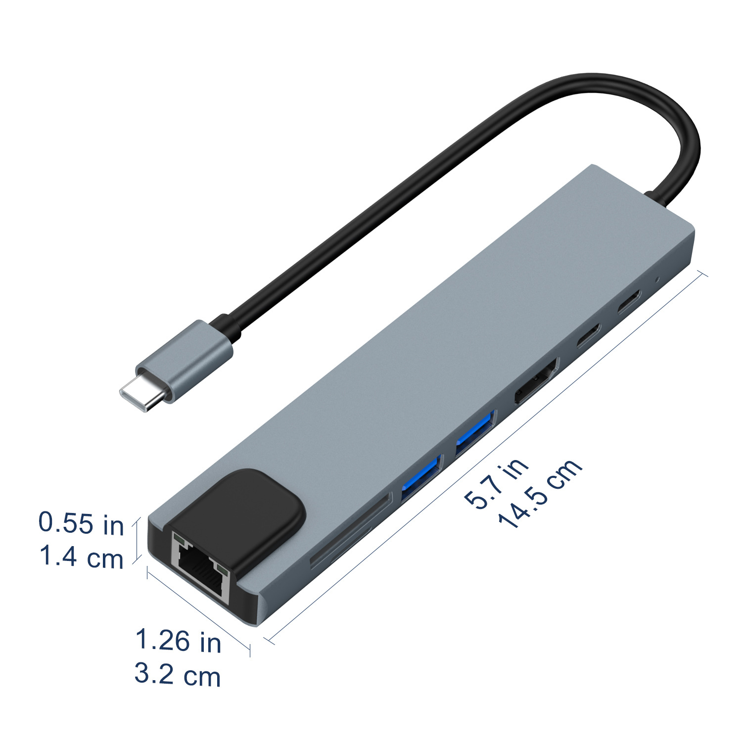 Docking Station Type-C Expansion HDMI Screen Projection USB Splitter Hub Network Port Multi-Port for Huawei