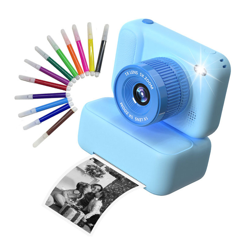 New Smart Digital Children's Instant Print Mini Thermal Printing Camera Front and Rear HD Dual Camera