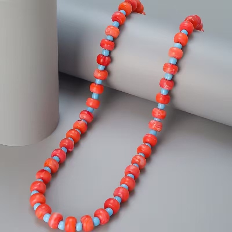 Casual Handmade Natural Stone Beaded Necklace Women's Necklace