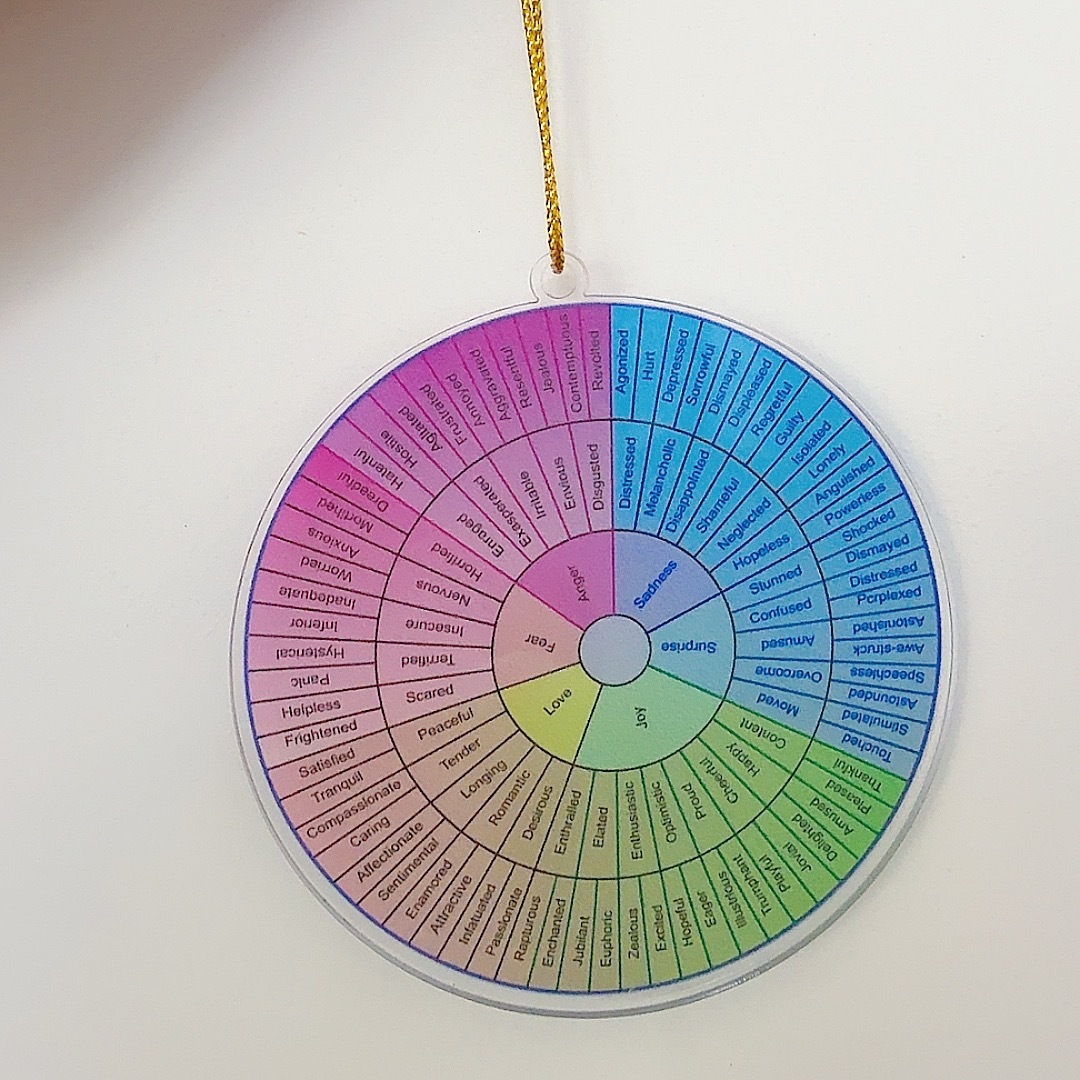 Double-sided Acrylic Emotion Wheel Pendant Expression Dial Car Hanging Bag Hanging Dual-purpose Decoration
