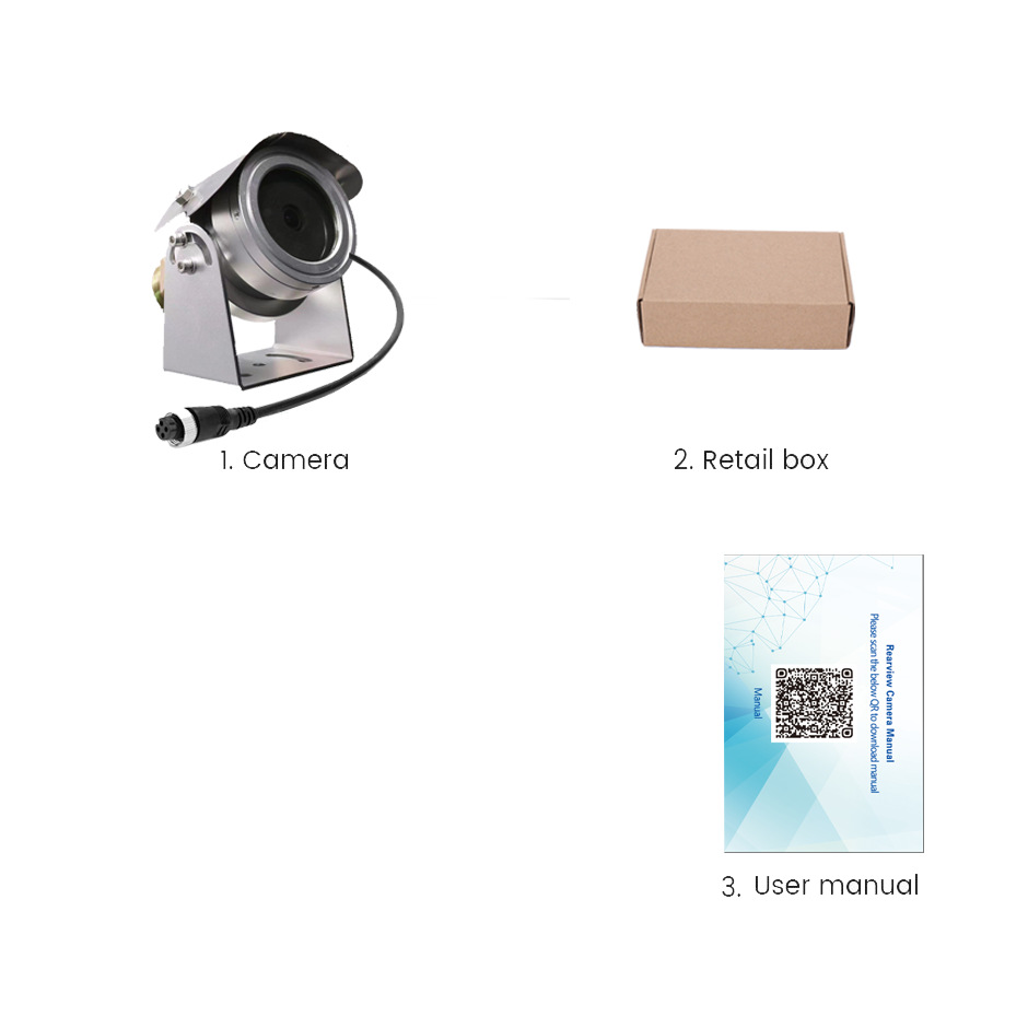 Truck reversing camera serial coaxial vehicle monitoring harvester image bus AHD1080P USB