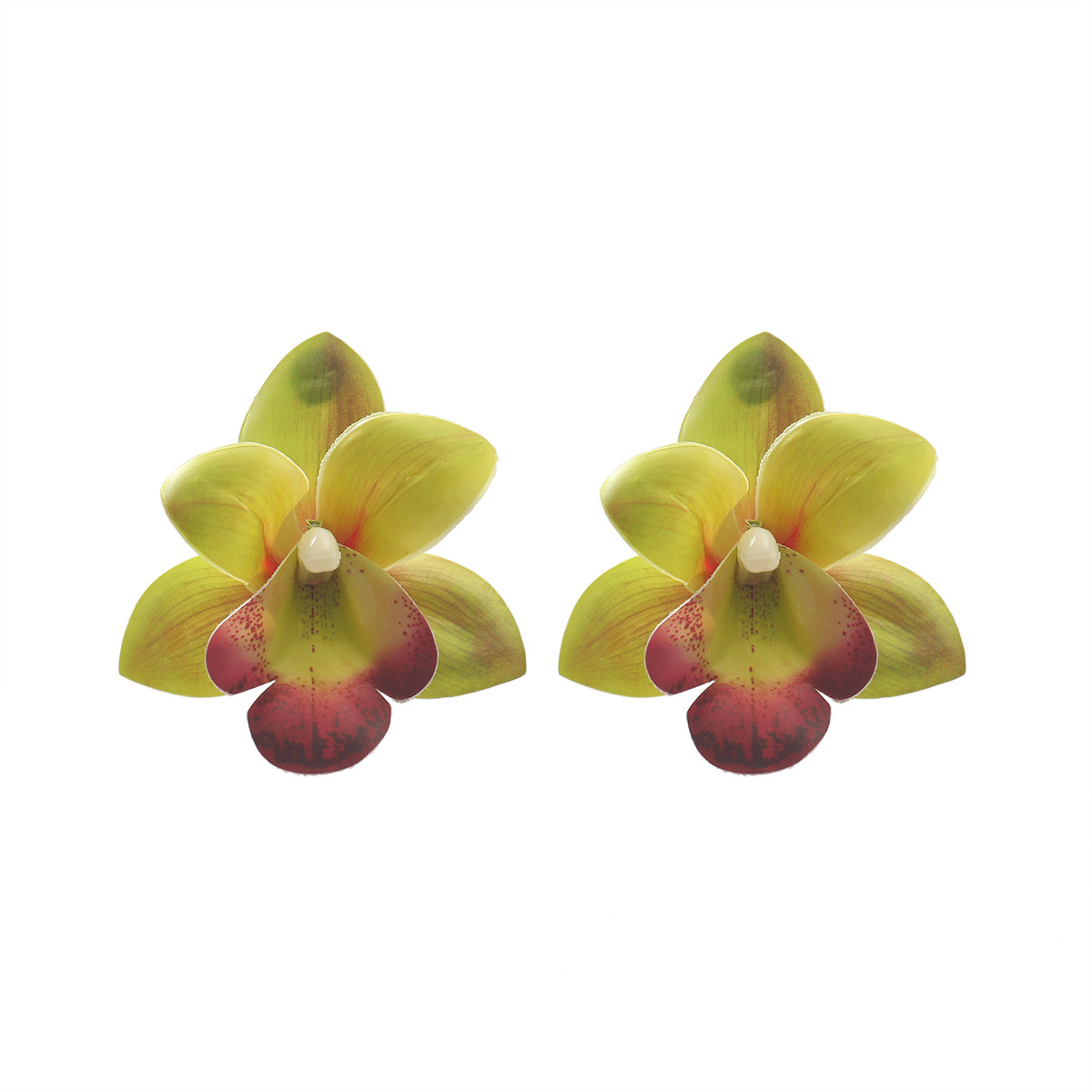 Exaggerated accessories butterfly orchid multi-layer earrings earring large flower summer vacation