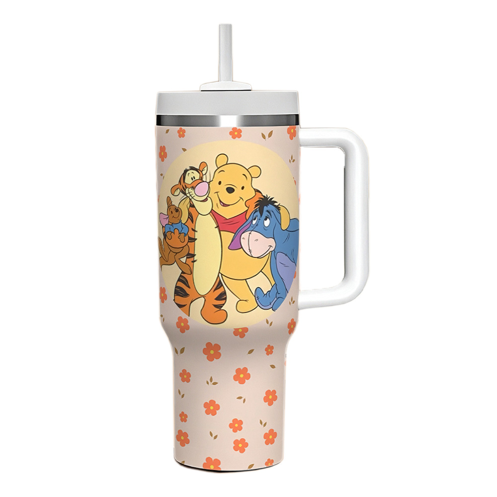 New printed bear 40oz second generation handle car cup thermal Winnie large capacity ice霸 cup 3D printing