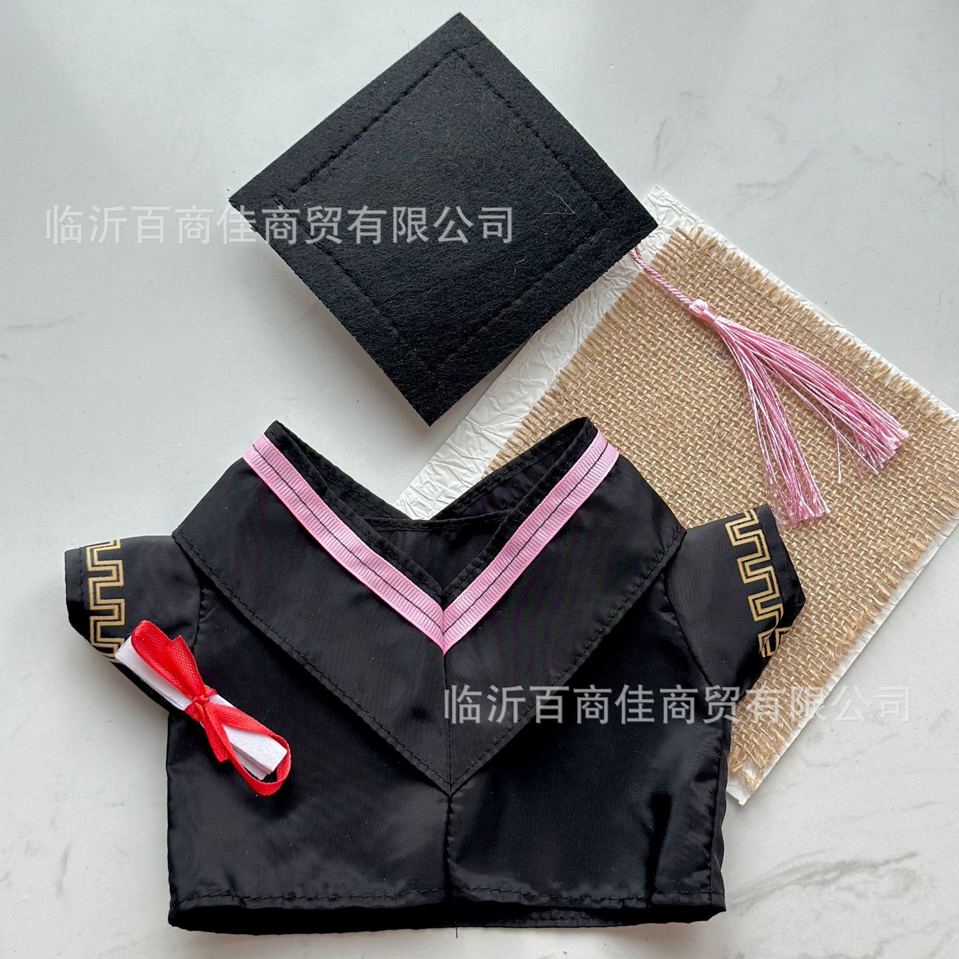 Doctoral uniform graduation bear 30CM plush bachelor's cap certificate doll scarf hat toy doll clothes