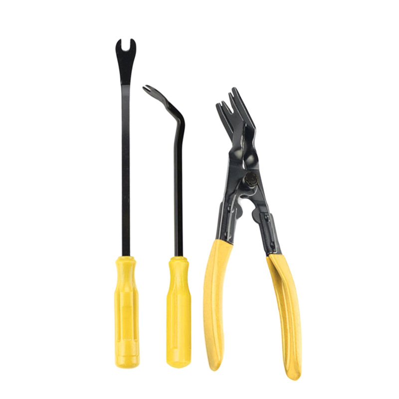 Automotive Tool Lamp Pliers Glue Clip Screwdriver 3-Piece Plastic Clip Removal Car Downward Press Glue Clip Pliers