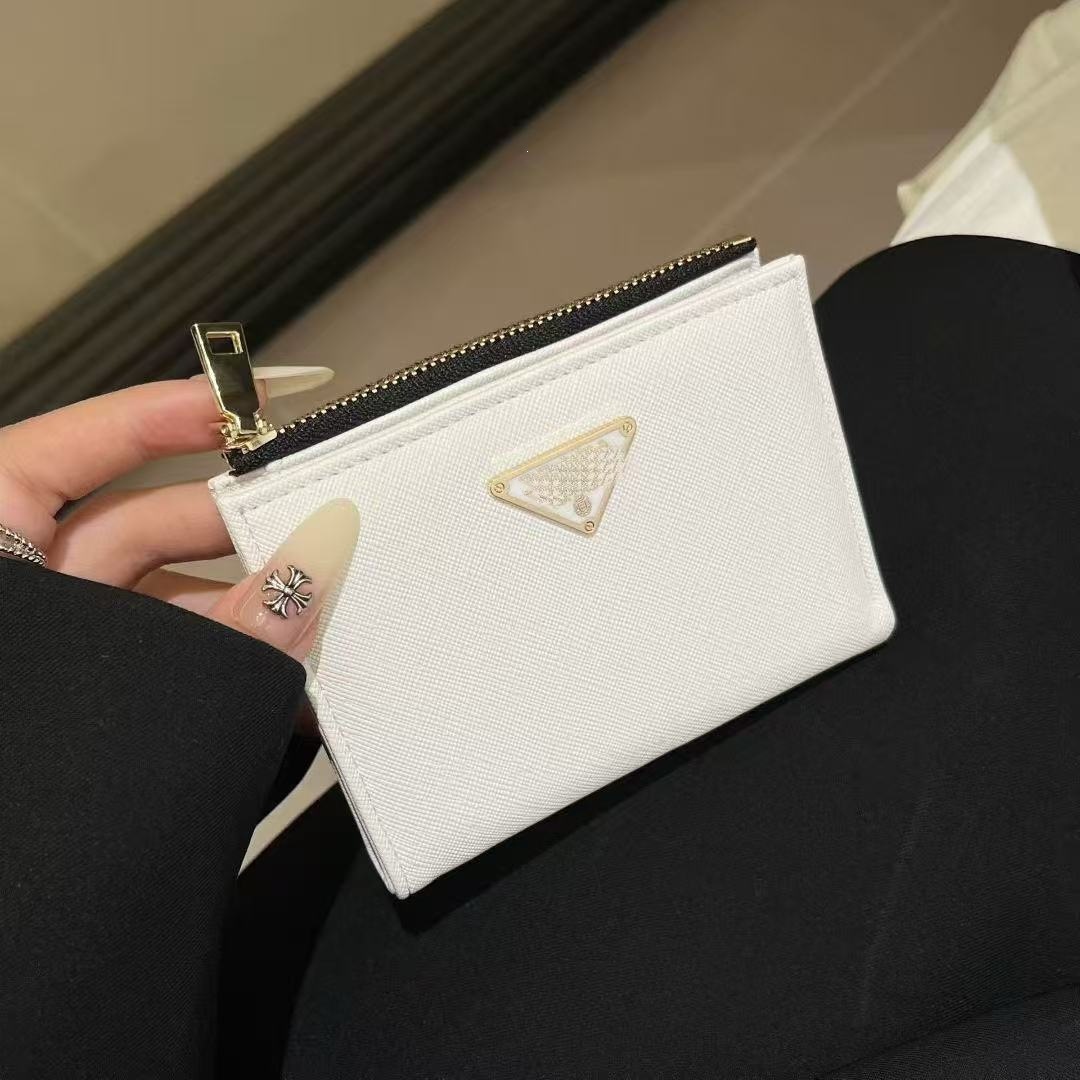 Brand luxury coin purse women small card case multi-card slot cross grain coin purse