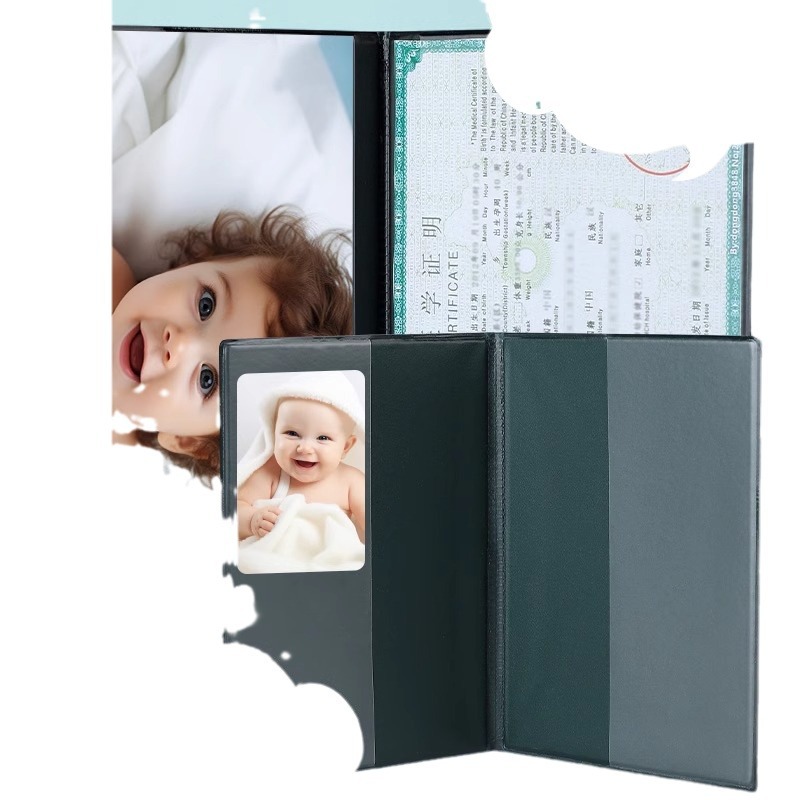 Birth medical certificate universal new version document cover baby certificate protection cover vaccination book vaccination set