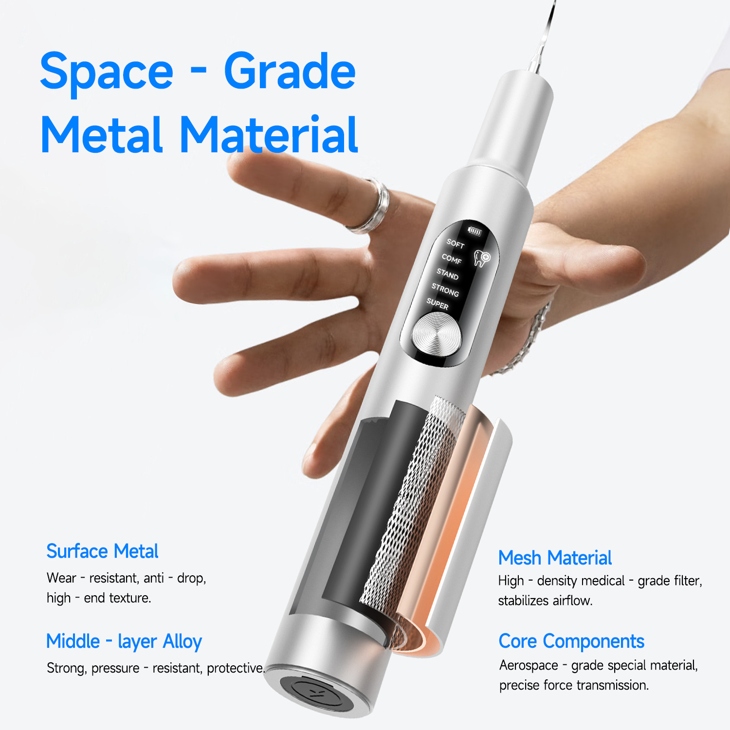 Ultrasonic tooth cleaner, Yue'er Wanwan, removes tartar and smoke stains, water flosser, whitening device, electric tooth cleaner, tooth cleaning