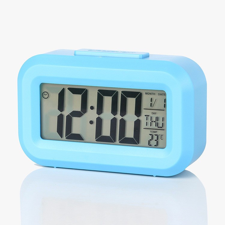Alarm Clock Children Simple Small Alarm Clock Cute Student Mini Small Desk Clock Temperature Date Display Timer Snooze Clock