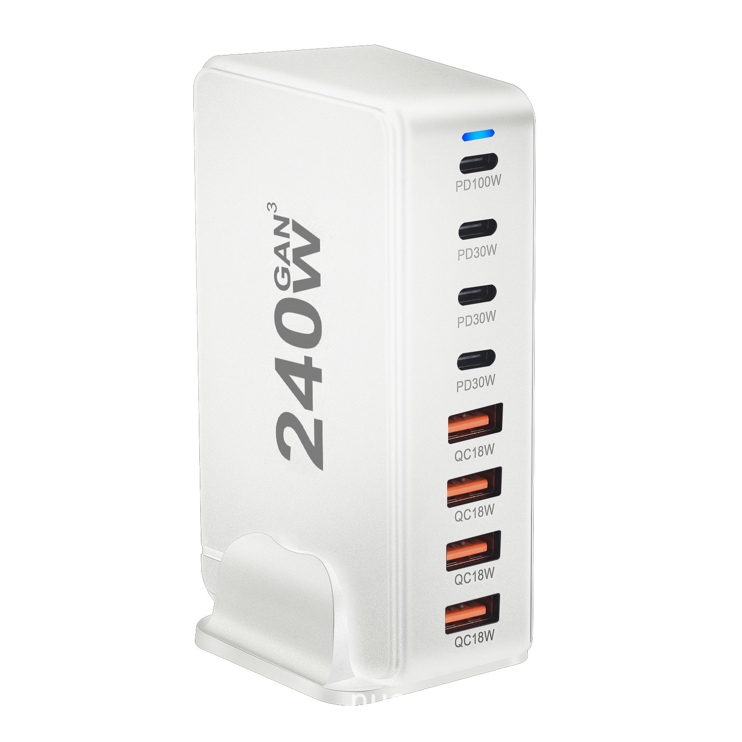 268W GaN PD Charger 240W Multi-Function 8-Port Desktop Adapter Laptop Computer Power Charger